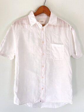 Billy Reid Linen Short Sleeve Button Down